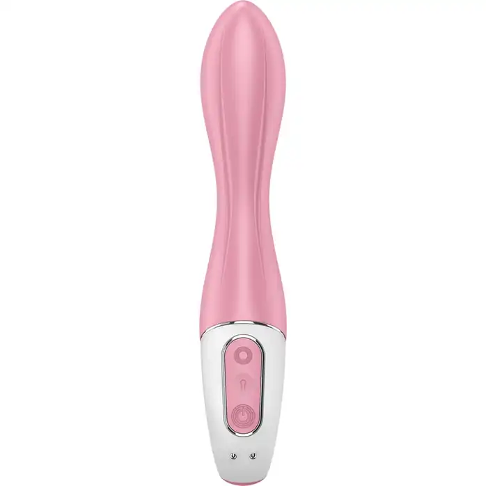 Розовый вибромассажер с функцией расширения Air Pump Vibrator 2 - 20,9 см. Фотография 3.