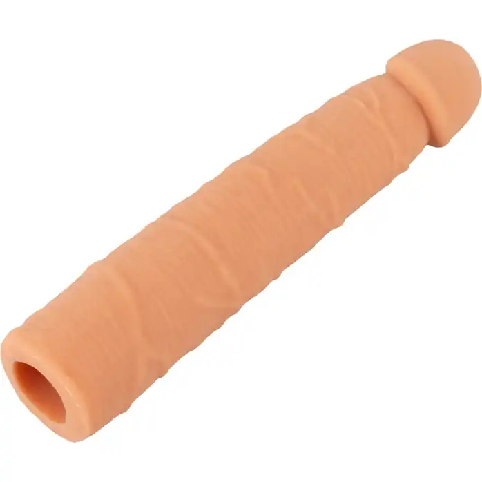 Телесная насадка-удлинитель Extension Sleeve - 25 см - Nature Skin. Фотография 8.