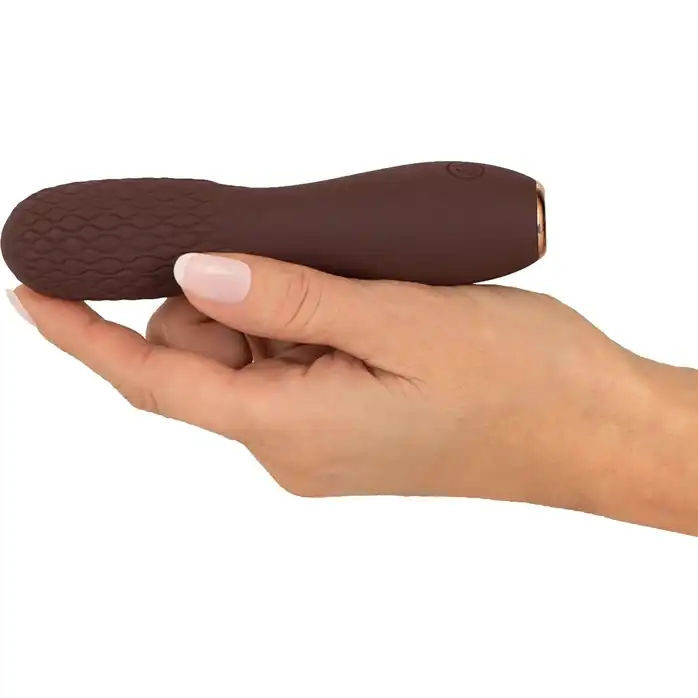 Коричневый вибратор Hazel 02 с рельефной головкой - 14 см - You2Toys. Фотография 3.