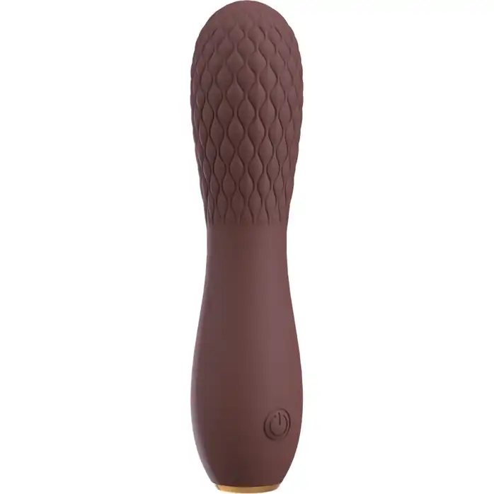 Коричневый вибратор Hazel 02 с рельефной головкой - 14 см - You2Toys. Фотография 6.