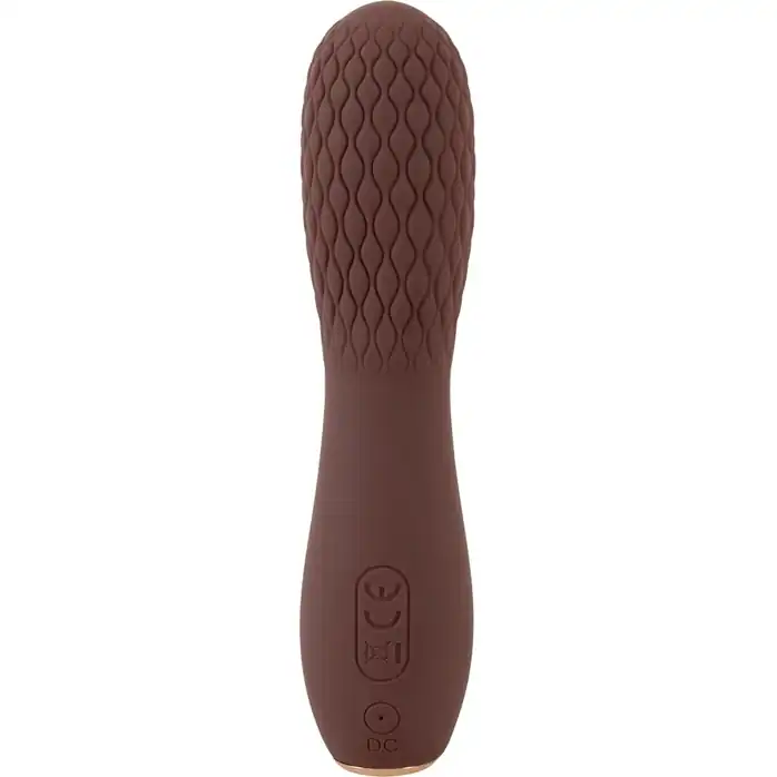 Коричневый вибратор Hazel 02 с рельефной головкой - 14 см - You2Toys. Фотография 8.