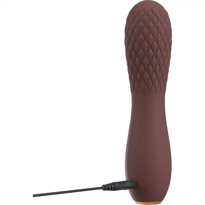 Коричневый вибратор Hazel 02 с рельефной головкой - 14 см - You2Toys. Фотография 10.