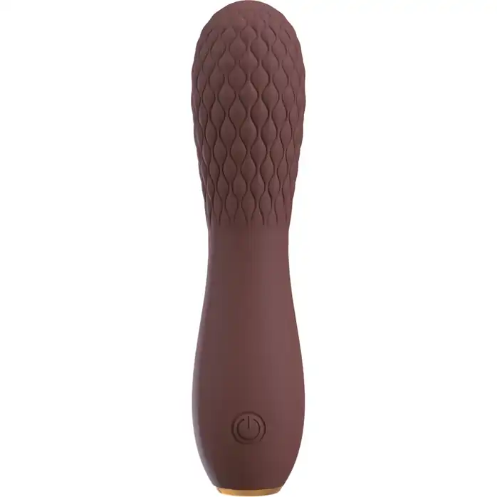 Коричневый вибратор Hazel 02 с рельефной головкой - 14 см - You2Toys