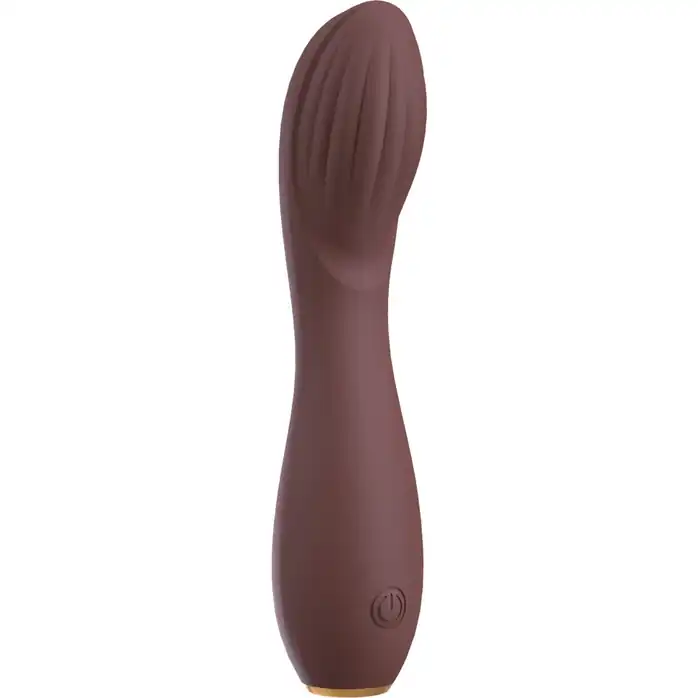 Коричневый вибратор с рельефной головкой Hazel 05 - 15 см - You2Toys. Фотография 6.