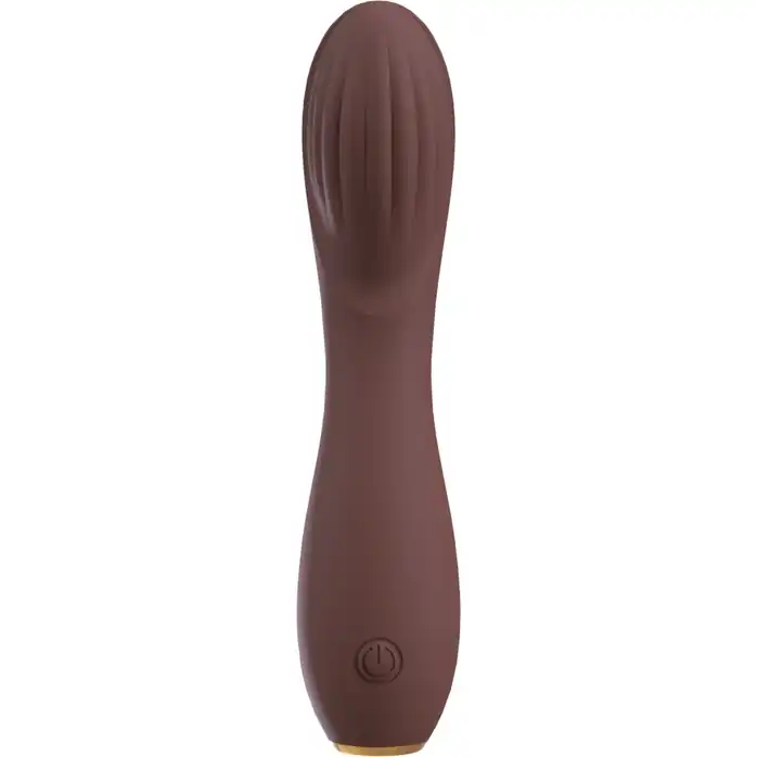 Коричневый вибратор с рельефной головкой Hazel 05 - 15 см - You2Toys