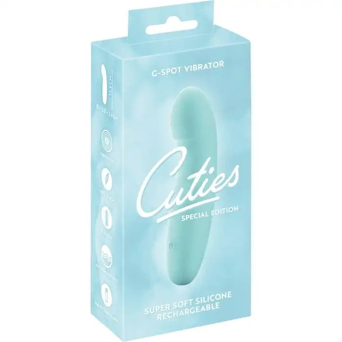 Аквамариновый мини-вибратор Cuties G-Spot Vibrator - 15,5 см - You2Toys. Фотография 2.