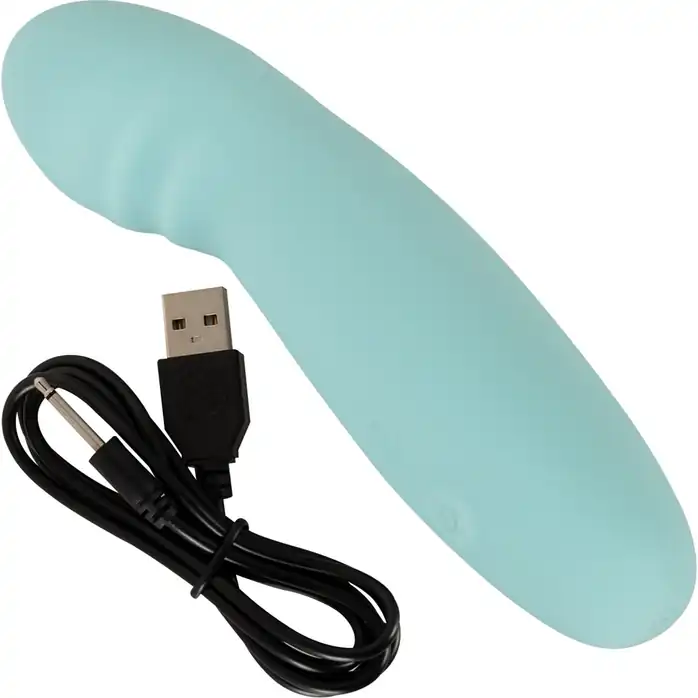 Аквамариновый мини-вибратор Cuties G-Spot Vibrator - 15,5 см - You2Toys. Фотография 10.