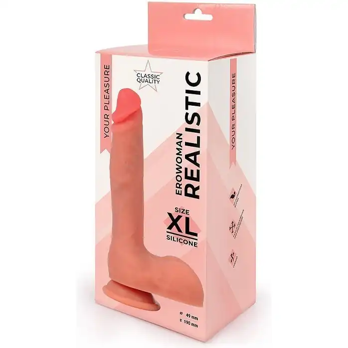 Реалистичный фаллоимитатор на присоске Erowoman Realistic XL - EROWOMAN REALISTIC. Фотография 5.