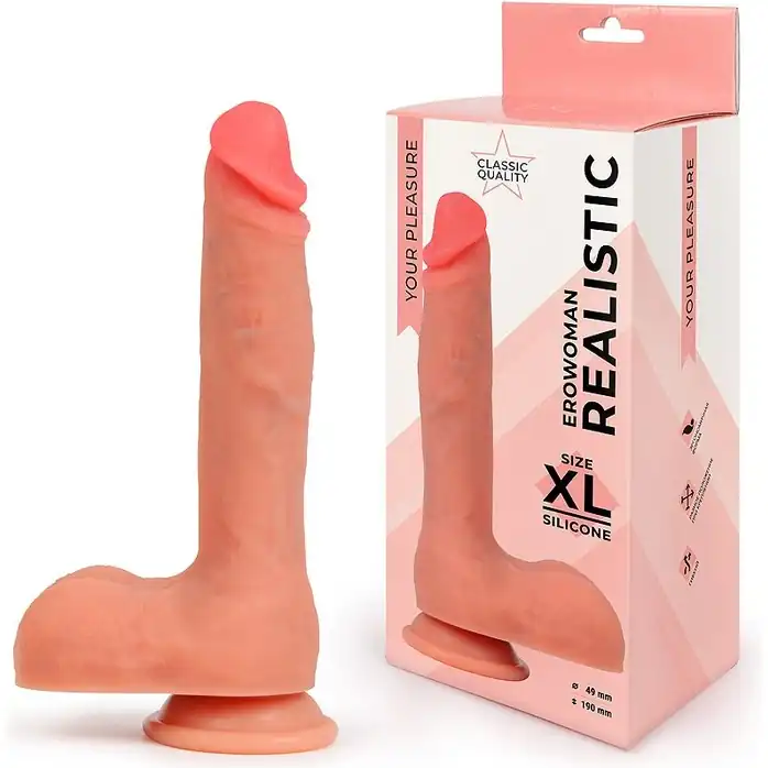 Реалистичный фаллоимитатор на присоске Erowoman Realistic XL - EROWOMAN REALISTIC