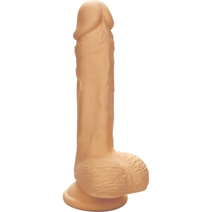 Телесный фаллоимитатор Dual Density Silicone Studs - 17,75 см - Studs. Фотография 5.