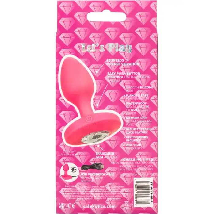 Розовая анальная вибропробка Medium Rechargeable Vibrating Probe - 9,5 см - Cheeky. Фотография 9.