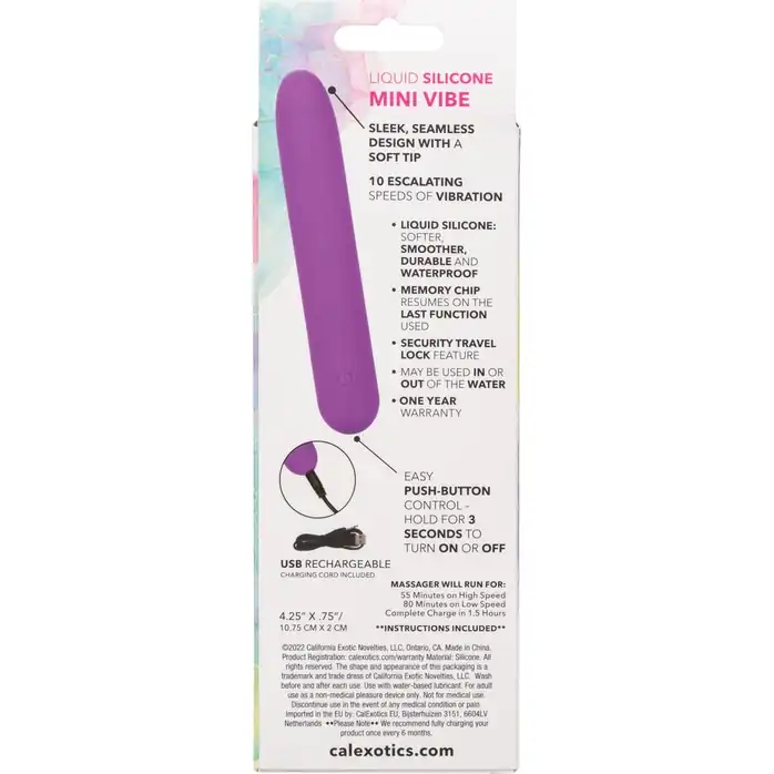 Фиолетовый мини-вибратор Bliss Liquid Silicone Mini Vibe - 10,75 см - Bliss. Фотография 10.