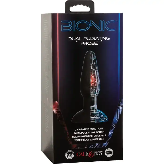 Черная анальная вибропробка Bionic Dual Pulsating Probe - 14 см - Bionic. Фотография 9.