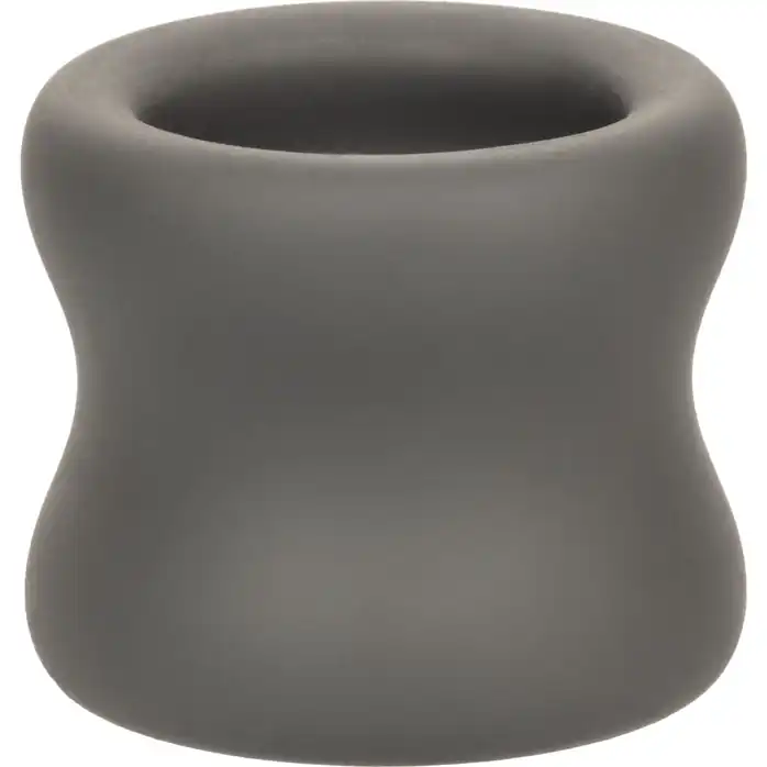 Серое эрекционное кольцо для мошонки Alpha Liquid Silicone Scrotum Ring - Alpha. Фотография 5.
