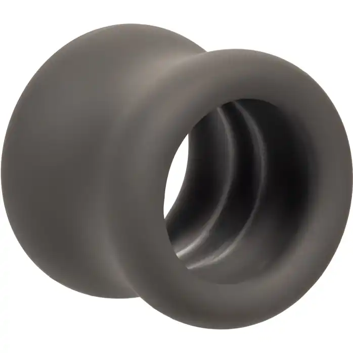 Серое эрекционное кольцо для мошонки Alpha Liquid Silicone Scrotum Ring - Alpha. Фотография 8.
