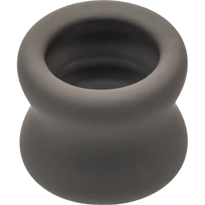 Серое эрекционное кольцо для мошонки Alpha Liquid Silicone Scrotum Ring - Alpha. Фотография 10.