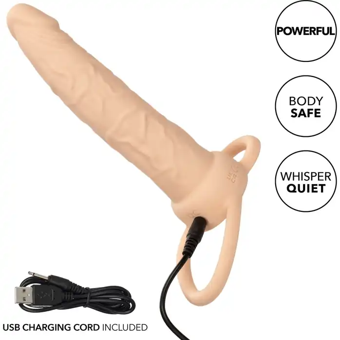 Телесная перезаряжаемая вибронасадка для двойного проникновения Rechargeable Dual Penetrator - Performance Maxx. Фотография 4.
