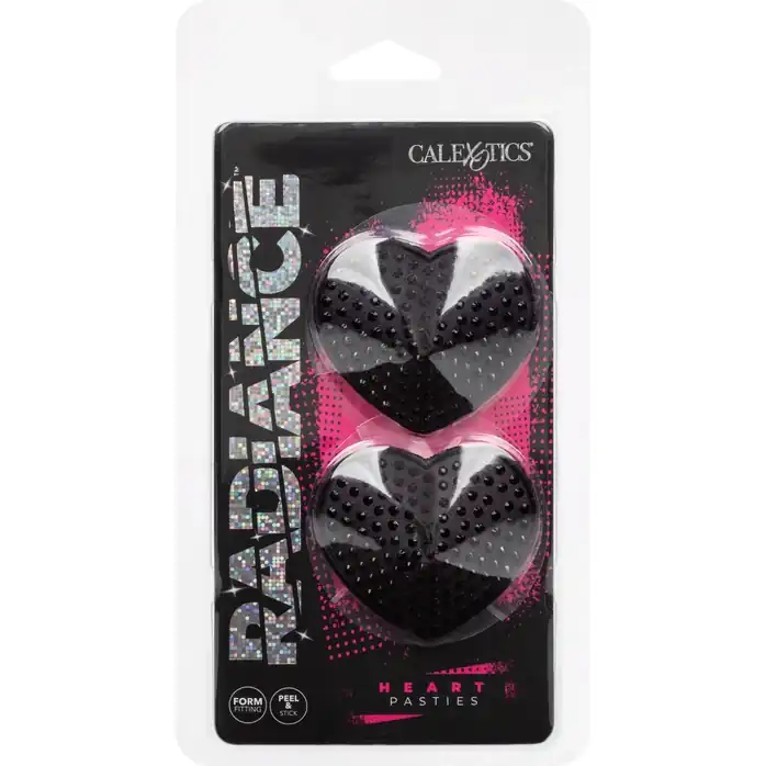 Черные пэстисы в форме сердечек Heart Pasties - Radiance. Фотография 6.