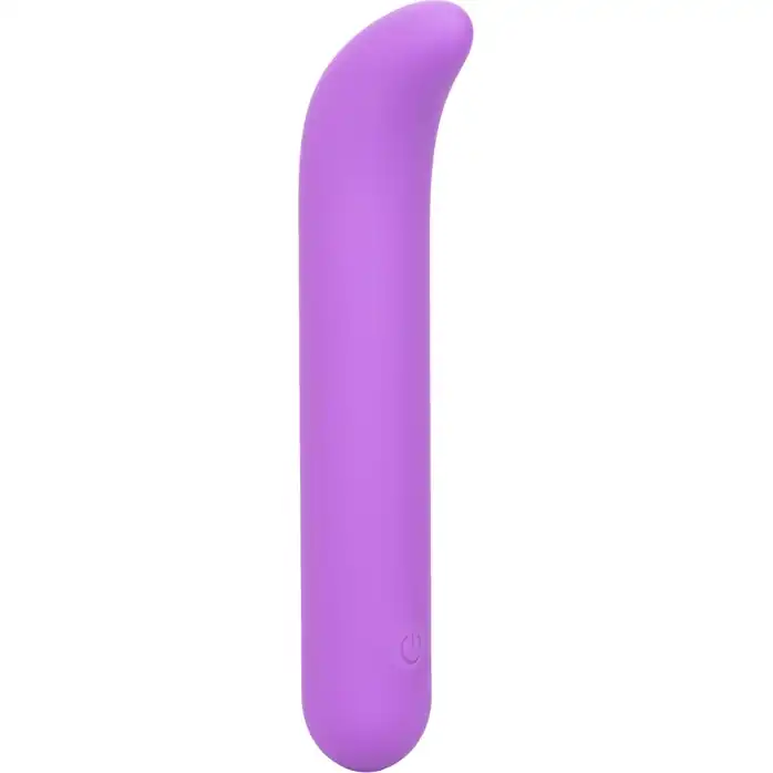 Фиолетовый мини-вибромассажер Liquid Silicone Mini G Vibe для стимуляции зоны G - 10,75 см - Bliss