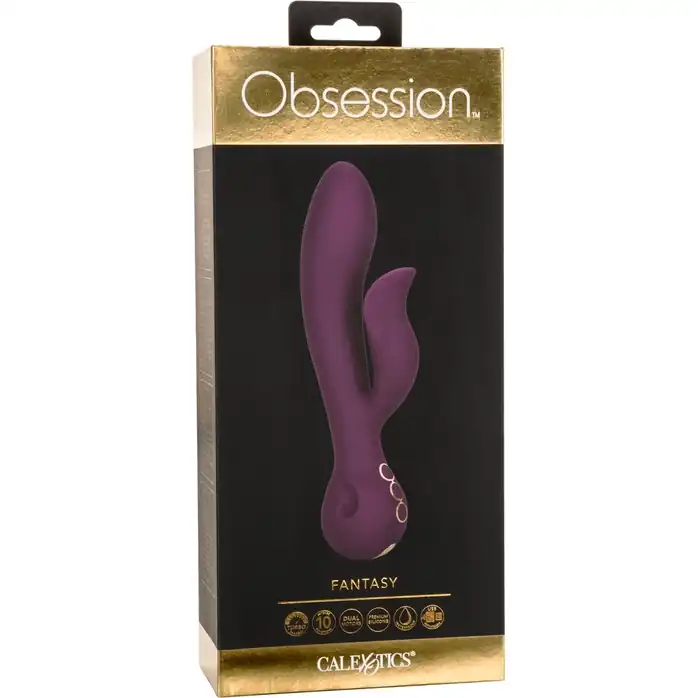 Фиолетовый вибратор-кролик Fantasy - 22,25 см - Obsession. Фотография 2.