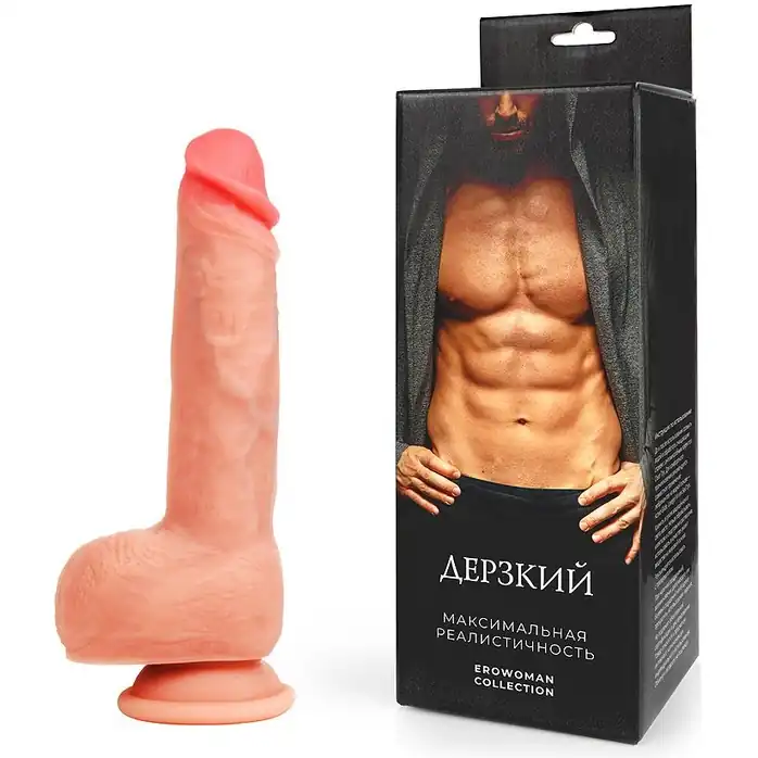 Телесный фаллоимитатор на присоске Дерзкий - EROWOMAN COLLECTION REALISTIC. Фотография 2.