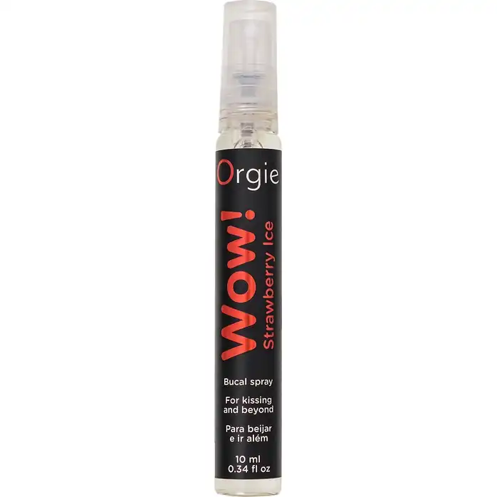 Оральный спрей ORGIE Wow! Strawberry Ice Blowjob Spray с охлаждающим и возбуждающим эффектом - 10 мл. Фотография 2.