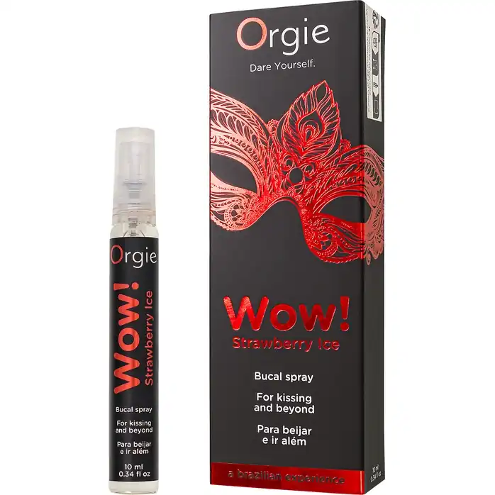 Оральный спрей ORGIE Wow! Strawberry Ice Blowjob Spray с охлаждающим и возбуждающим эффектом - 10 мл