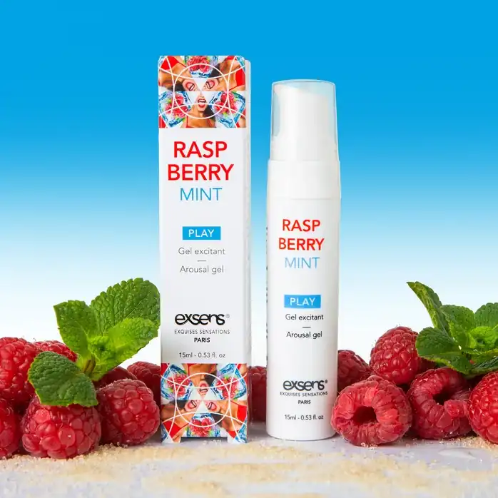 Возбуждающий гель Raspberry Mint с ароматом малины и мяты - 15 мл. Фотография 4.