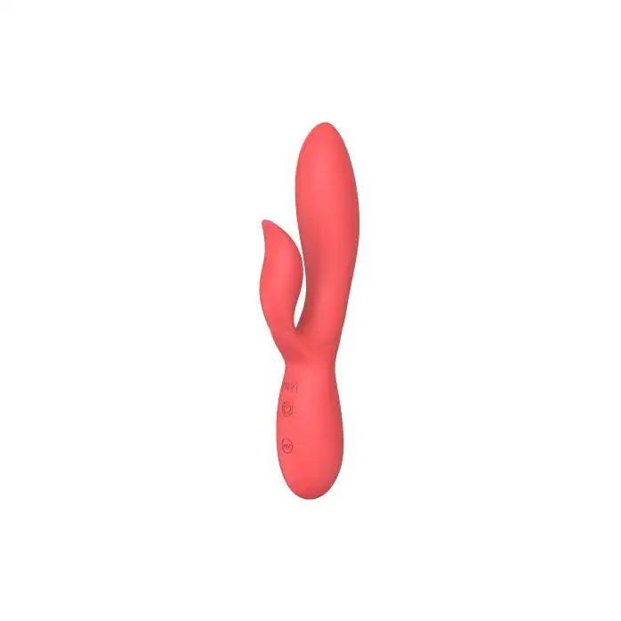 Коралловый вибратор-кролик из силикона Isida - 21 см - Infinite collection