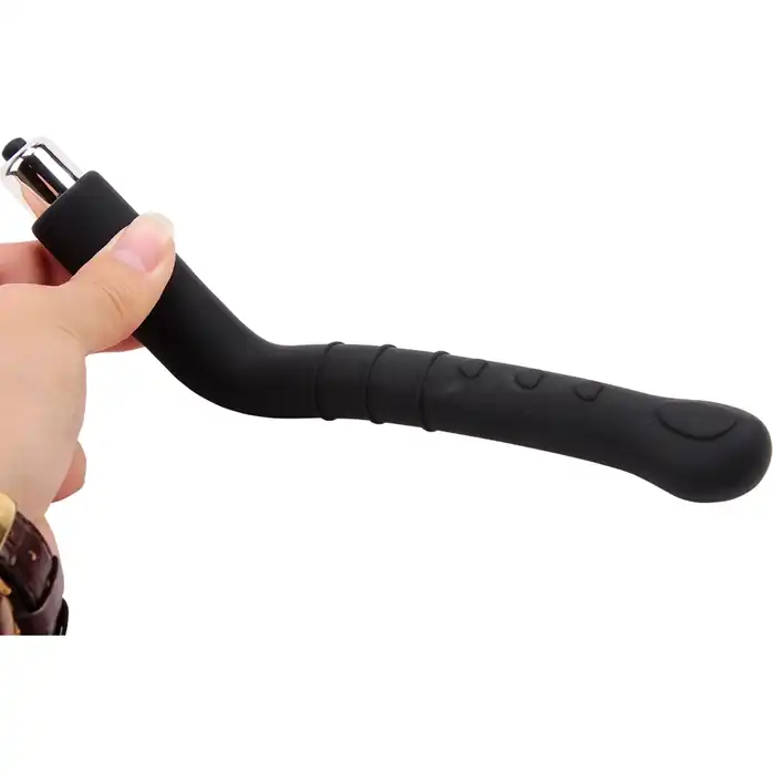 Черный анальный вибратор Rectal Reacher Vibe - 25 см - Black Mont. Фотография 3.