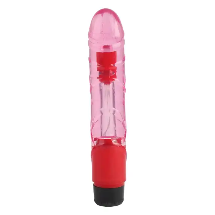 Розовый вибратор-реалистик 9 Inch Realistic Vibe - 22,3 см - Basic Luv Theory. Фотография 3.