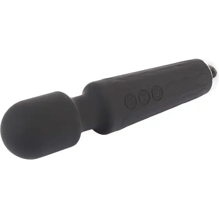 Черный жезловый вибратор Wacko Touch Massager - 20,3 см - Basic Luv Theory. Фотография 4.