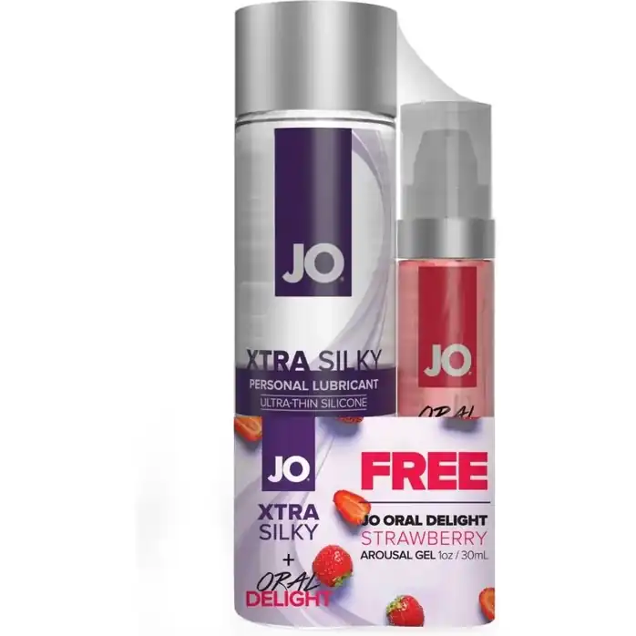 Набор лубрикантов System JO Xtra Silky Oral Delight Strawberry - JO Xtra Silky