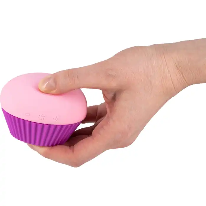 Розовый вакуум-волновой вибратор в форме капкейка - Cupcake. Фотография 2.