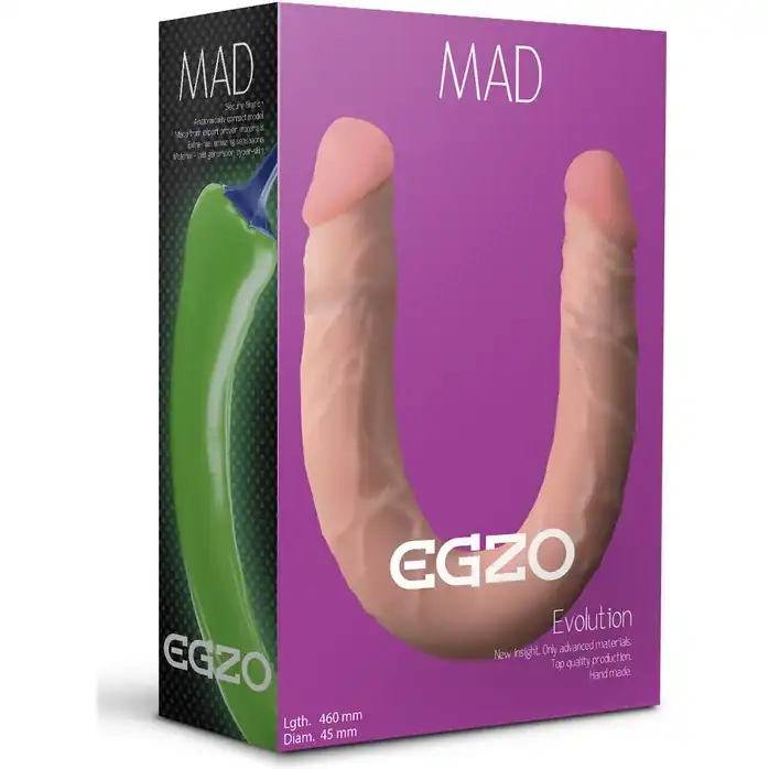 Двусторонний фаллоимитатор из киберкожи Mad Pepper - 46 см. FFF