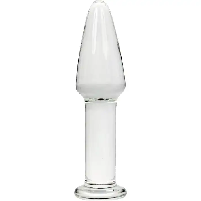 Прозрачный анальный плаг из стекла на длинной ножке - 12 см. FFF