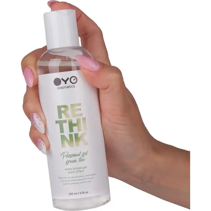 Увлажняющий гель на водной основе с согревающим эффектом OYO Personal Gel Green Tea - 200 мл. FFF - OYO cosmetics. Фотография 5.