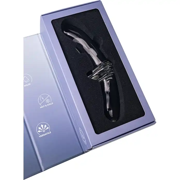 Прозрачный двусторонний стеклянный фаллоимитатор Satisfyer Double Crystal - 19,5 см. Фотография 9.