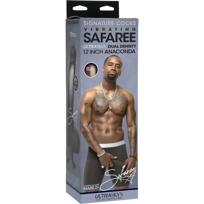 Коричневый вибратор-реалистик Safaree Samuels - 29,8 см - Signature Cocks. Фотография 5.