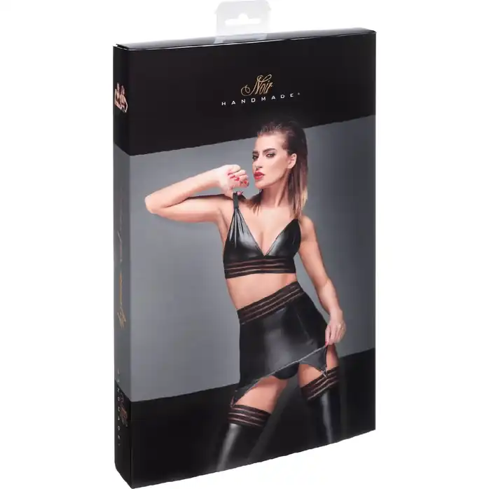 Бюстгальтер на эластичной ленте Powerwetlook bralette with elastic tape. Фотография 5.