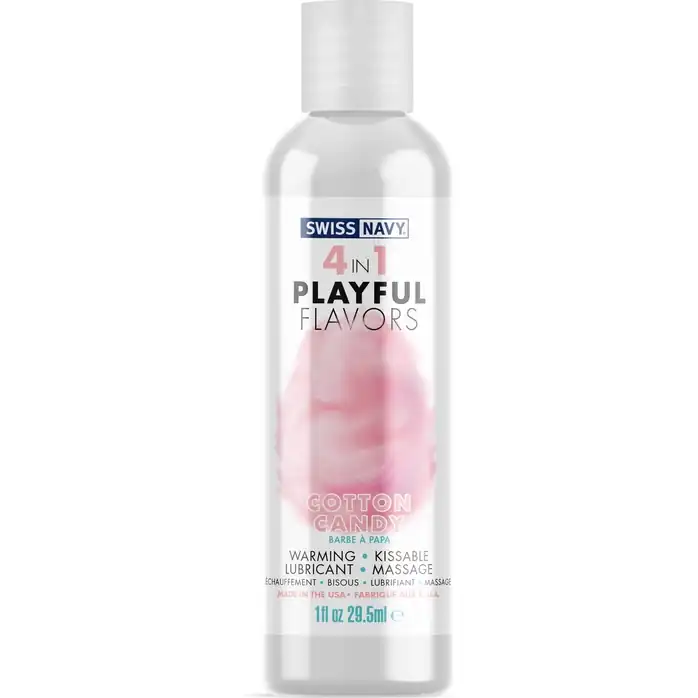 Массажный гель 4-в-1 Cotton Candy с ароматом сладкой ваты - 29,5 мл - 4-in-1 Playful Flavors