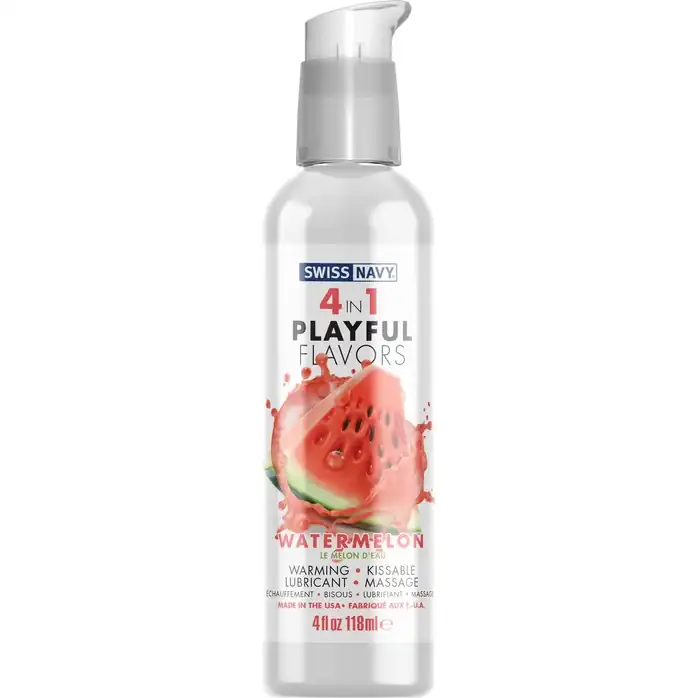 Массажный гель 4-в-1 Watermelon с ароматом арбуза - 118 мл - 4-in-1 Playful Flavors