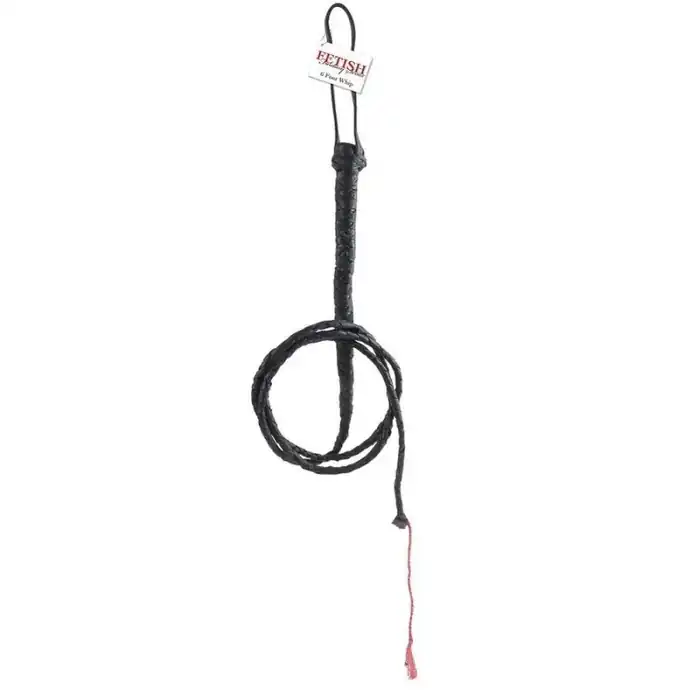 Черный кнут Black 6 foot Whip - 183 см - Fetish Fantasy Series. Фотография 3.