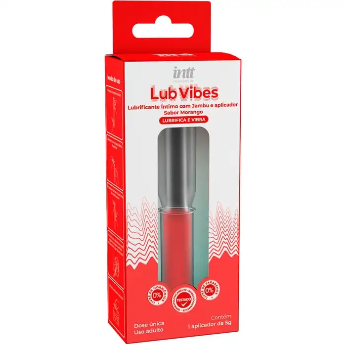 Интимная смазка на водной основе Lub Vibes со вкусом клубники и эффектом вибрации - 5 гр. Фотография 2.