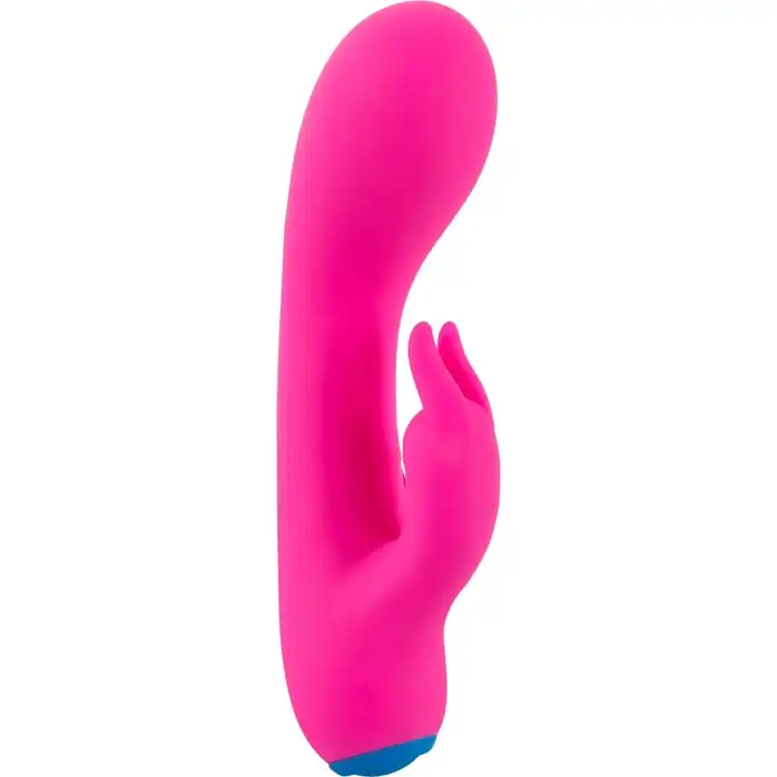 Розовый мини-вибратор со стимулятором клитора - 14,5 см - You2Toys