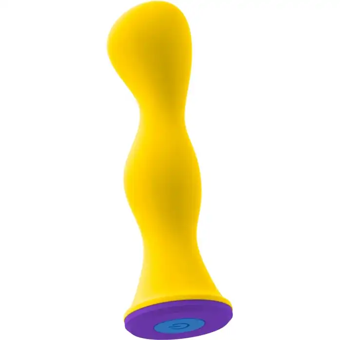 Желтый фигурный анальный вибратор - 12,6 см - You2Toys