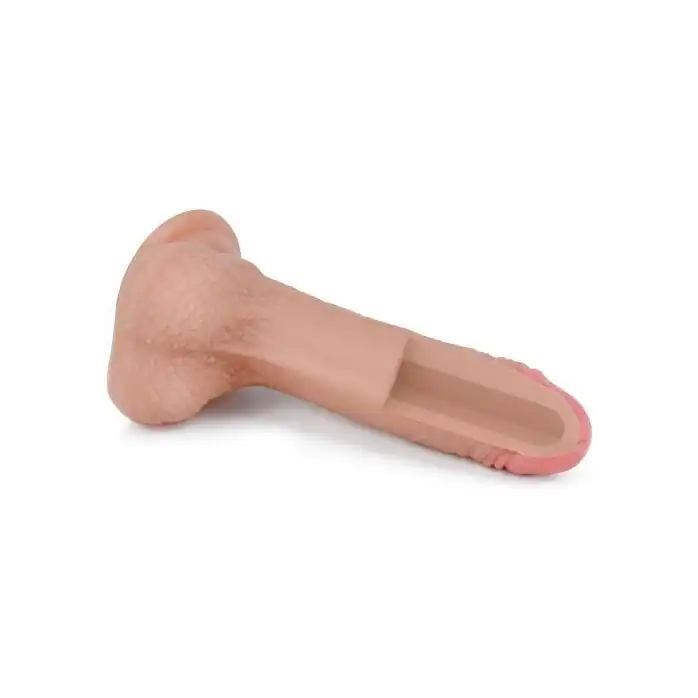 Телесный фаллоимитатор 7’’ Dual layered Platinum Silicone Cock - 18 см. Фотография 3.