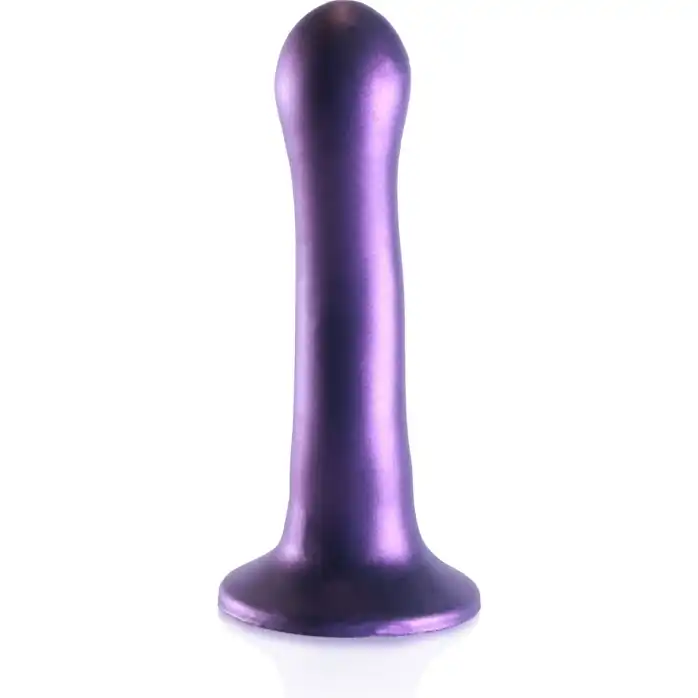 Фиолетовый фаллоимитатор Ultra Soft - 18 см - Ouch!. Фотография 5.