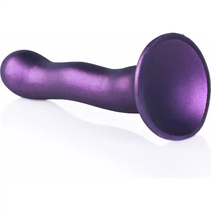 Фиолетовый фаллоимитатор Ultra Soft - 18 см - Ouch!. Фотография 6.