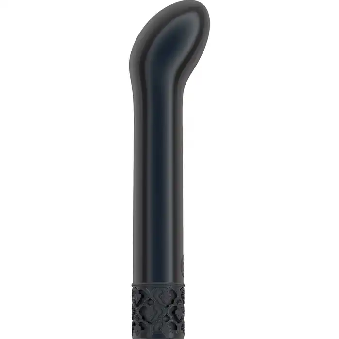 Черный мини-вибратор G-точки Jewel - 12 см - Royal Gems
